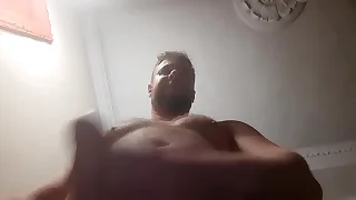 Russian man jerks off with dirty talk and cums right in the camera